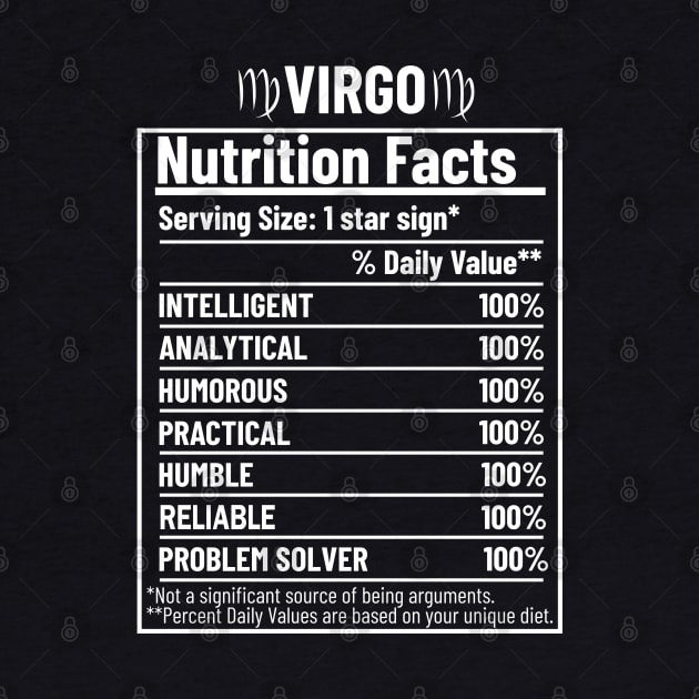 Virgo Nutrition Facts Label by HobbyAndArt